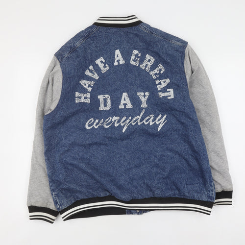DIVIDED Men's Blue Varsity Jacket S - Casual Style