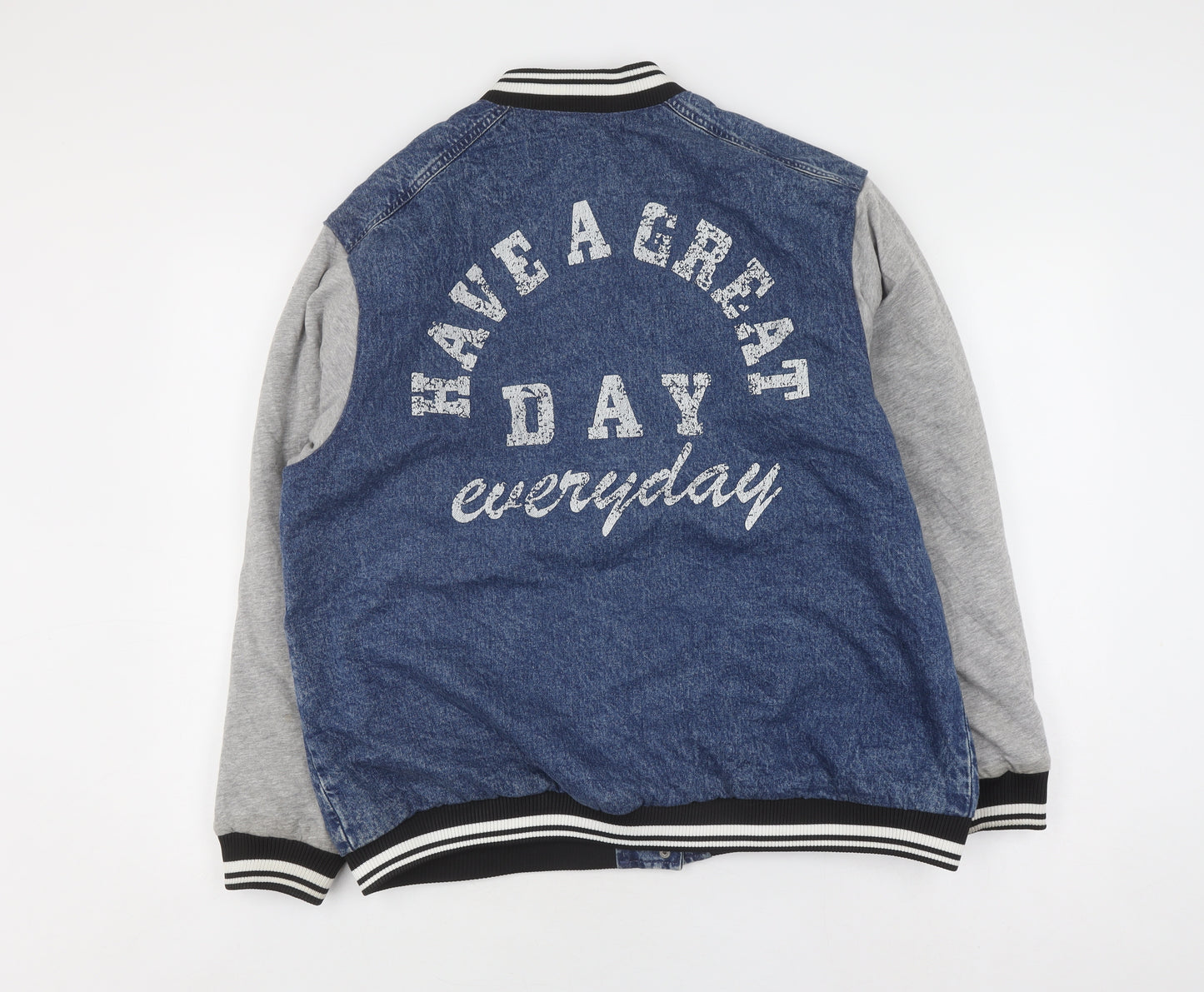 DIVIDED Men's Blue Varsity Jacket S - Casual Style