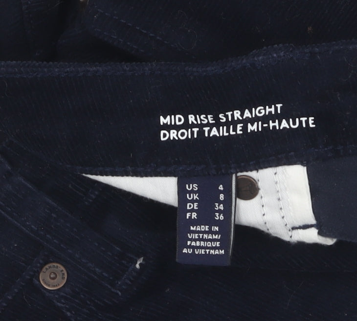 Lands' End Women's Black Straight Corduroy Jeans
