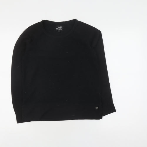 Saltrock Women's Black Crew Neck Pullover Jumper Size 8