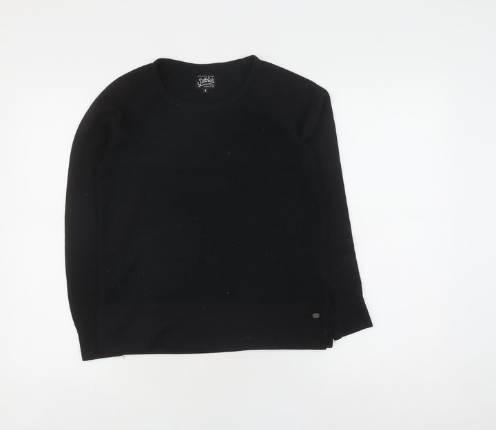 Saltrock Women's Black Crew Neck Pullover Jumper Size 8