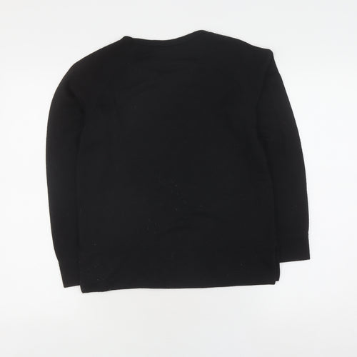 Saltrock Women's Black Crew Neck Pullover Jumper Size 8