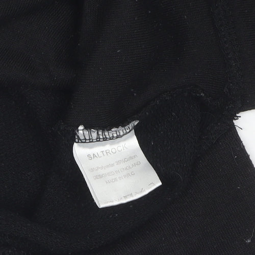 Saltrock Women's Black Crew Neck Pullover Jumper Size 8