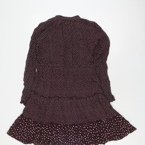 Fat Face Women's Purple Polka Dot Dress Size 10