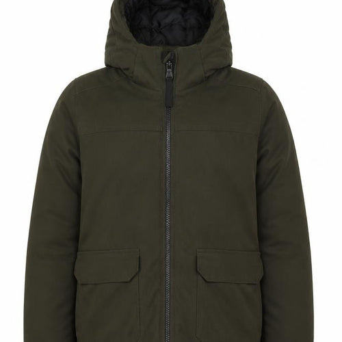 TOG24 Boys Green Parka Coat, 12 Years, Hooded Winter Jacket