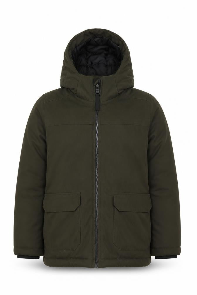 TOG24 Boys Green Parka Coat, 12 Years, Hooded Winter Jacket