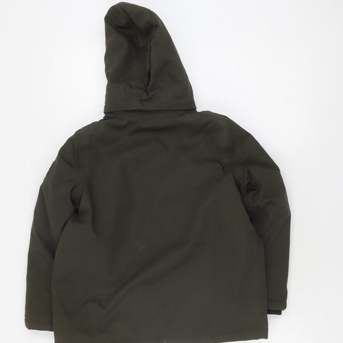 TOG24 Boys Green Parka Coat, 12 Years, Hooded Winter Jacket