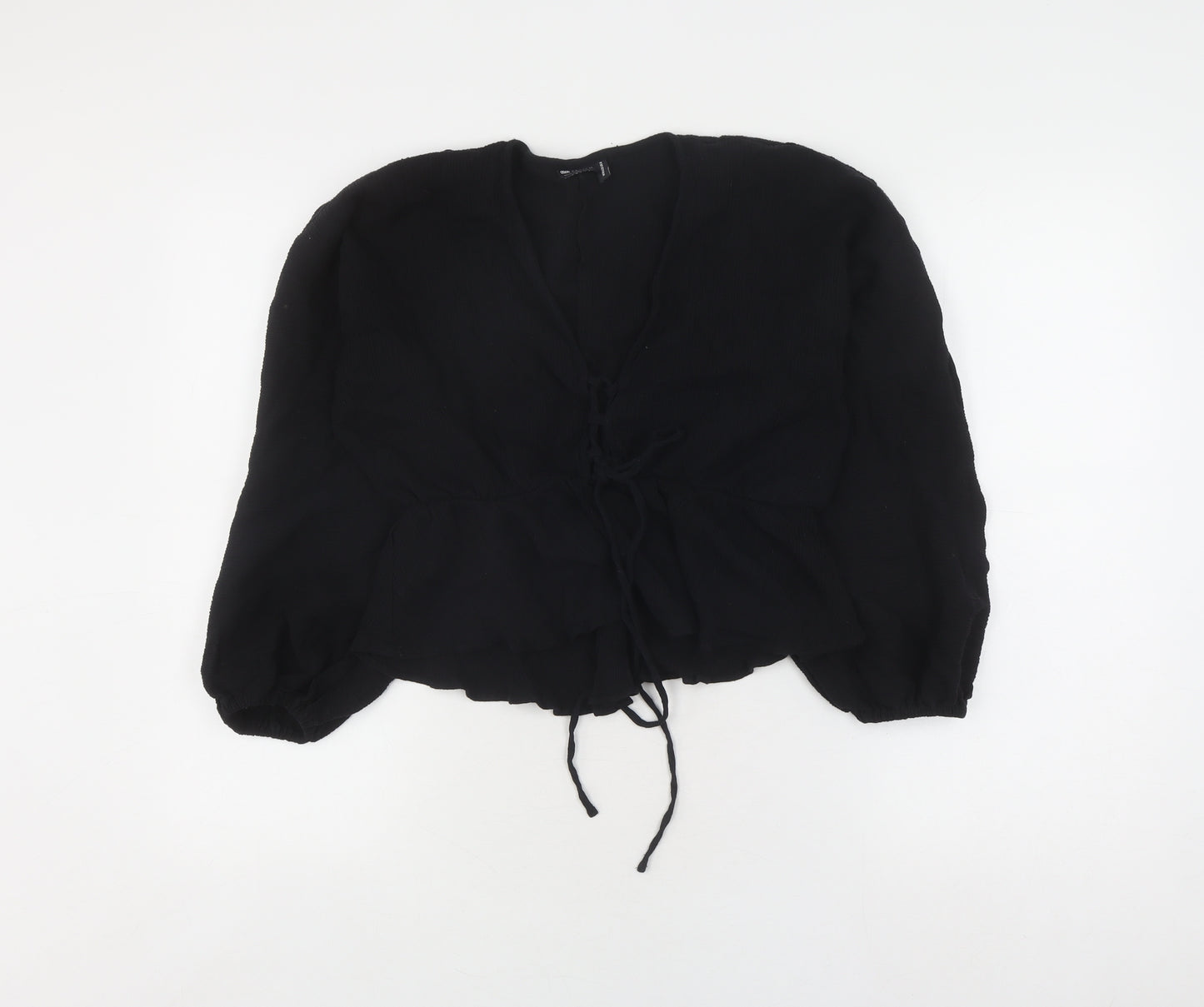 ASOS Women's Black Blouse, Size 10, Relaxed V-Neck