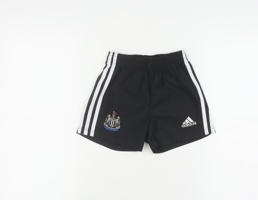Adidas Boys Black Athletic Shorts 2-3 Years