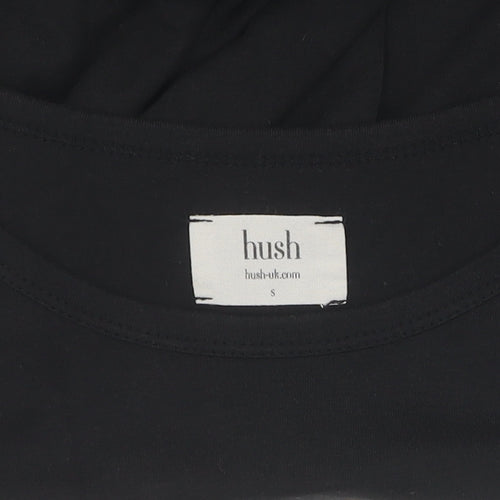 Hush Women's Black Sheath Dress Small 3/4 Sleeve