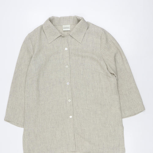 Eastex Women's Beige Button-Up Shirt UK 14