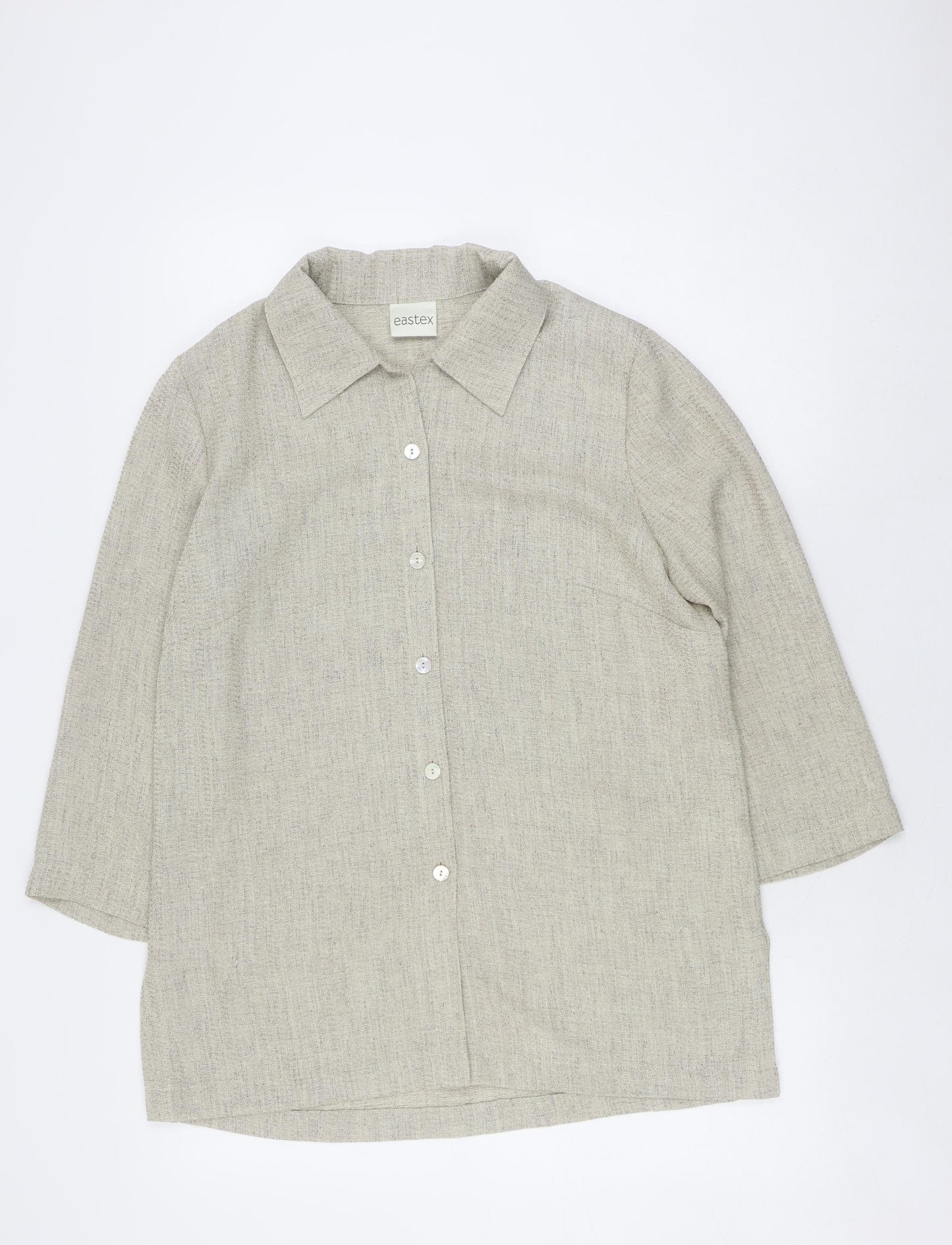 Eastex Women's Beige Button-Up Shirt UK 14
