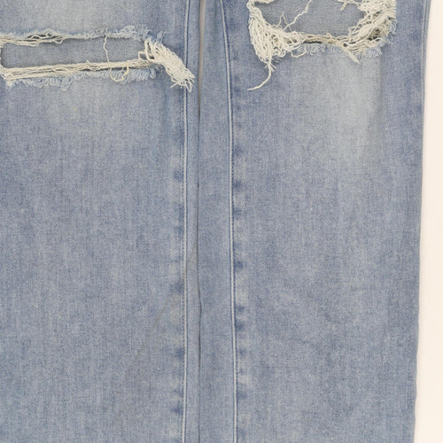 Paige Women's Blue Distressed Boyfriend Jeans, Size 29