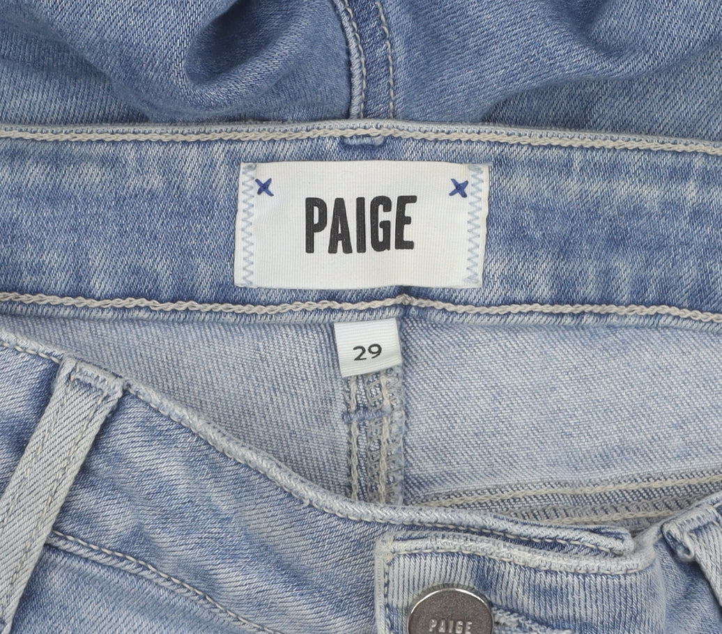 Paige Women's Blue Distressed Boyfriend Jeans, Size 29