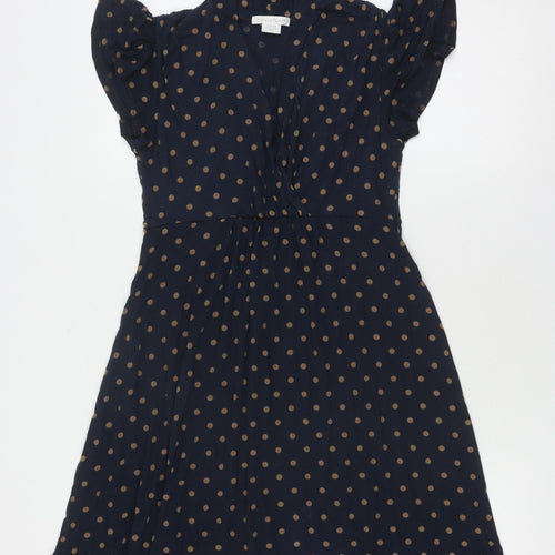 Mamas & Papas Women's Blue Polka Dot Fit & Flare Dress