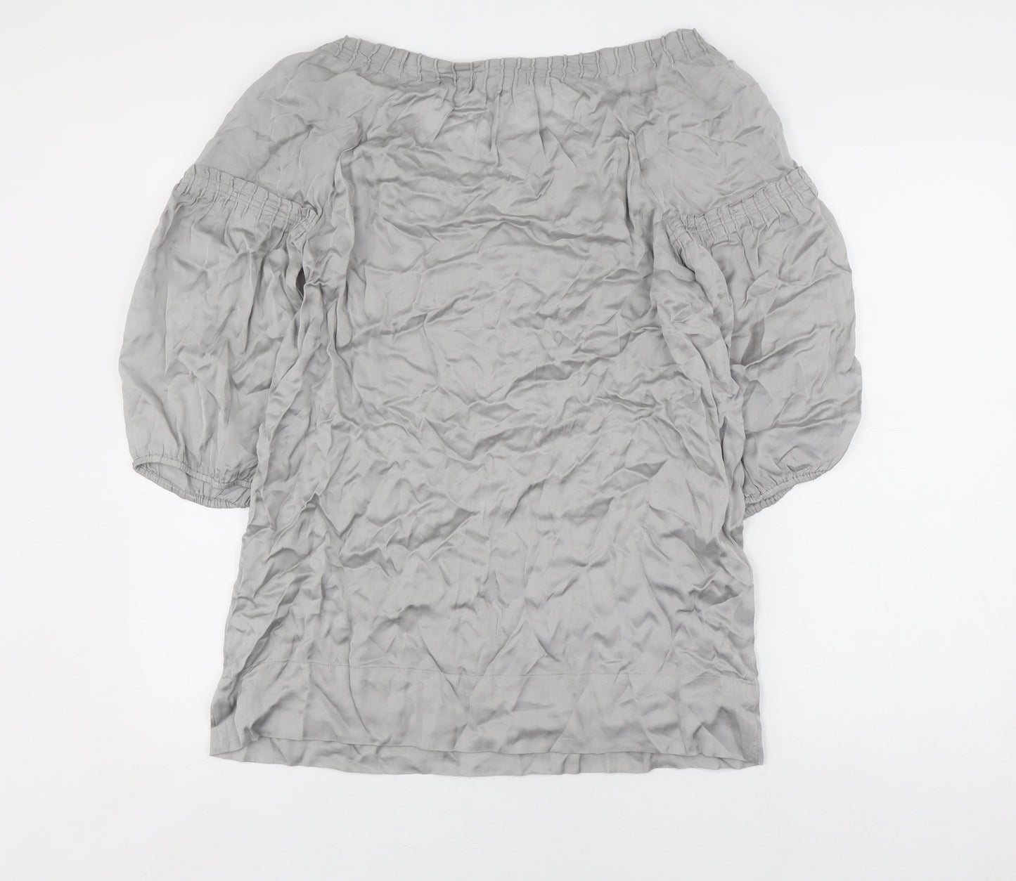 Mint Velvet Women's Grey Balloon Sleeve Top