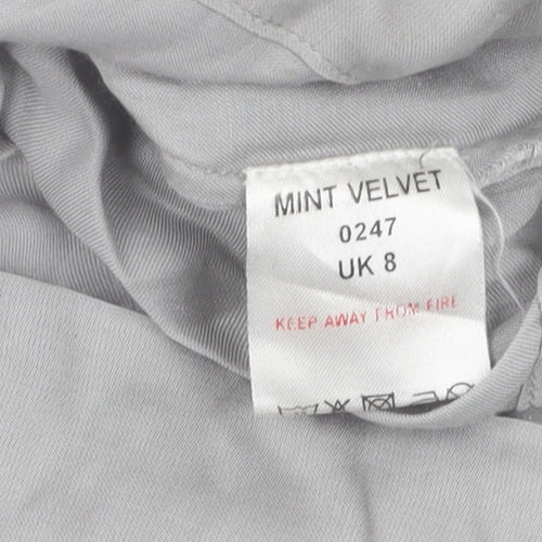 Mint Velvet Women's Grey Balloon Sleeve Top