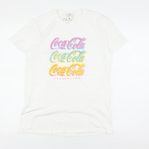 Coca-Cola Unisex White M Retro Graphic Tee