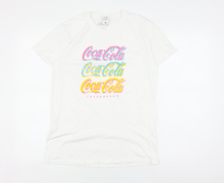 Coca-Cola Unisex White M Retro Graphic Tee