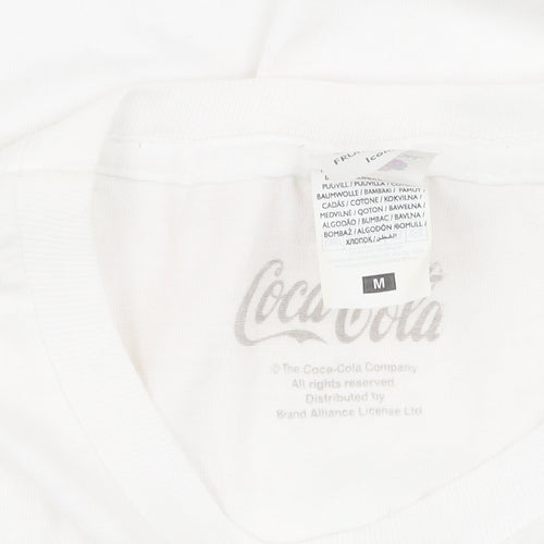 Coca-Cola Unisex White M Retro Graphic Tee