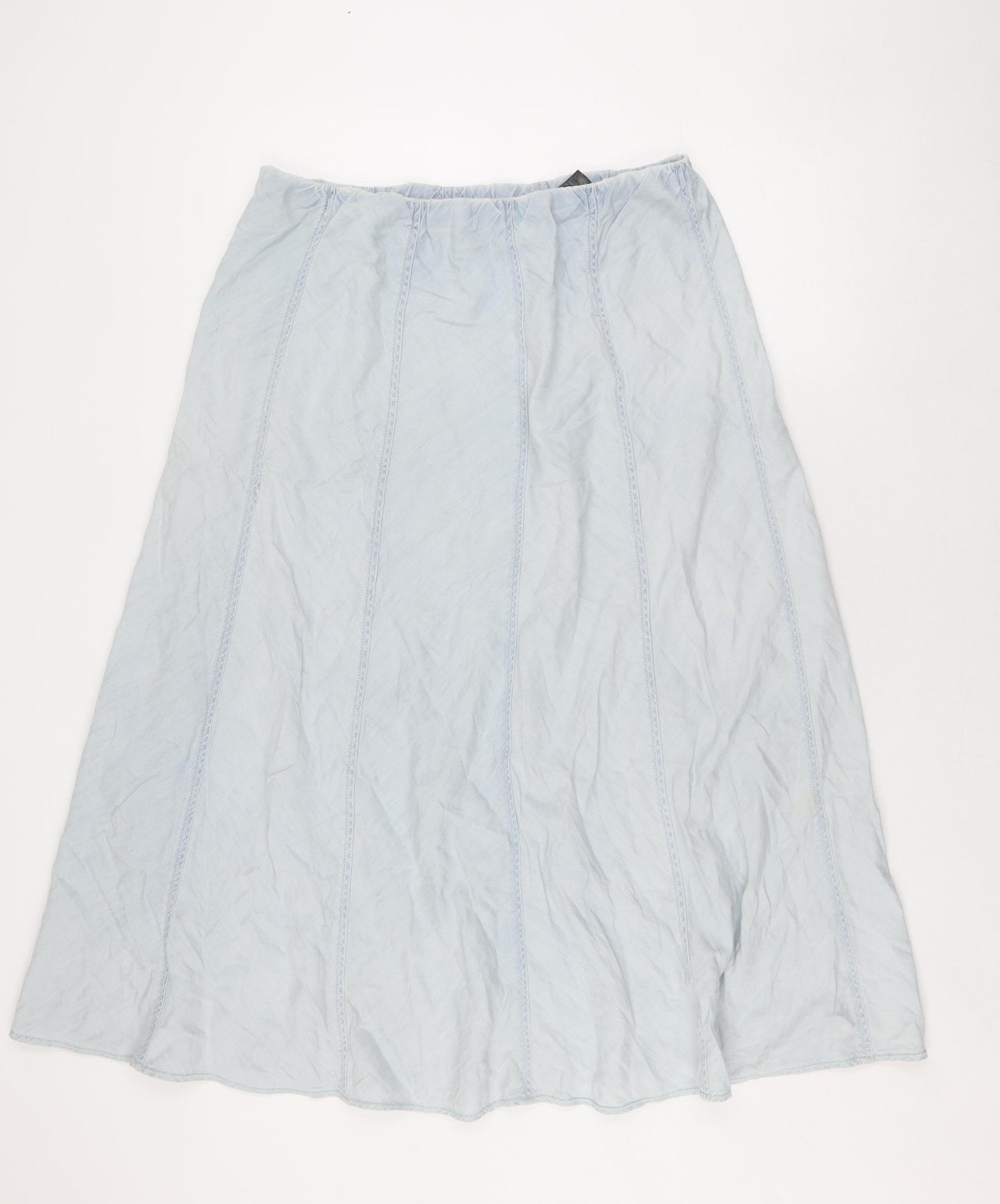 Marks & Spencer Women's Blue Midi A-Line Skirt Size 16