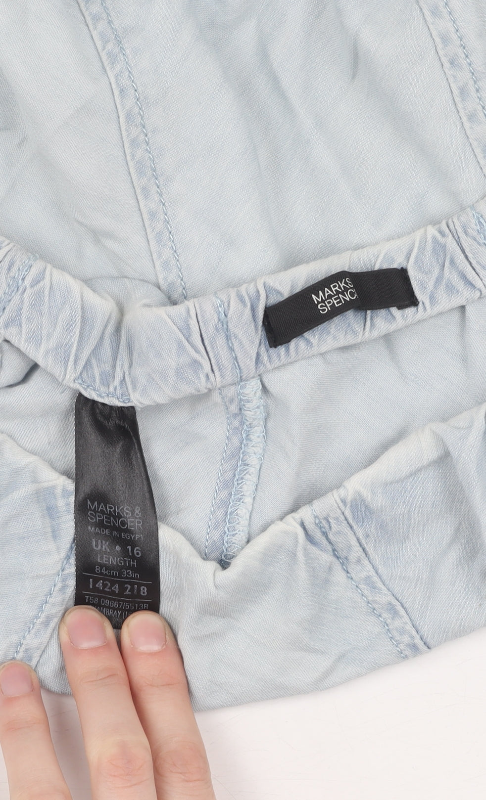 Marks & Spencer Women's Blue Midi A-Line Skirt Size 16