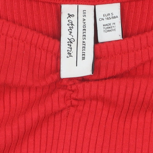 Women's Red Off the Shoulder T-Shirt, S, & Other Stories