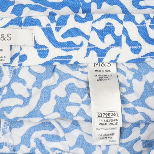 Marks and Spencer Women's White Shorts Size 16