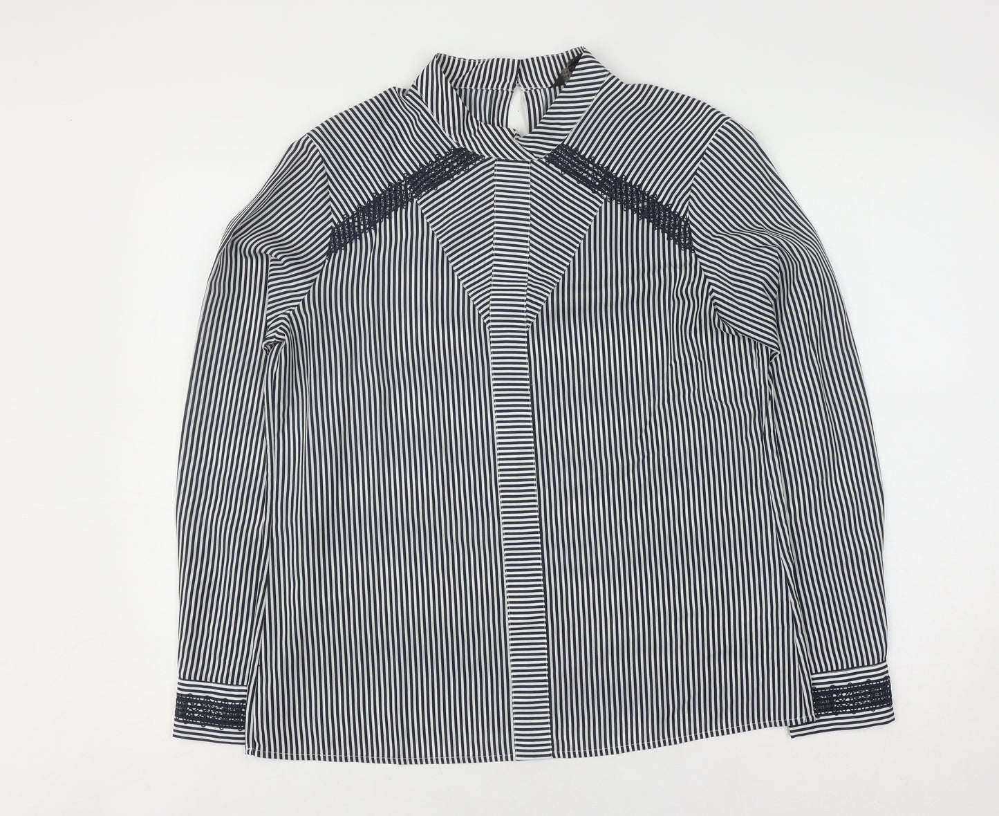 Banana Republic Women's Blue & White Striped Shirt S