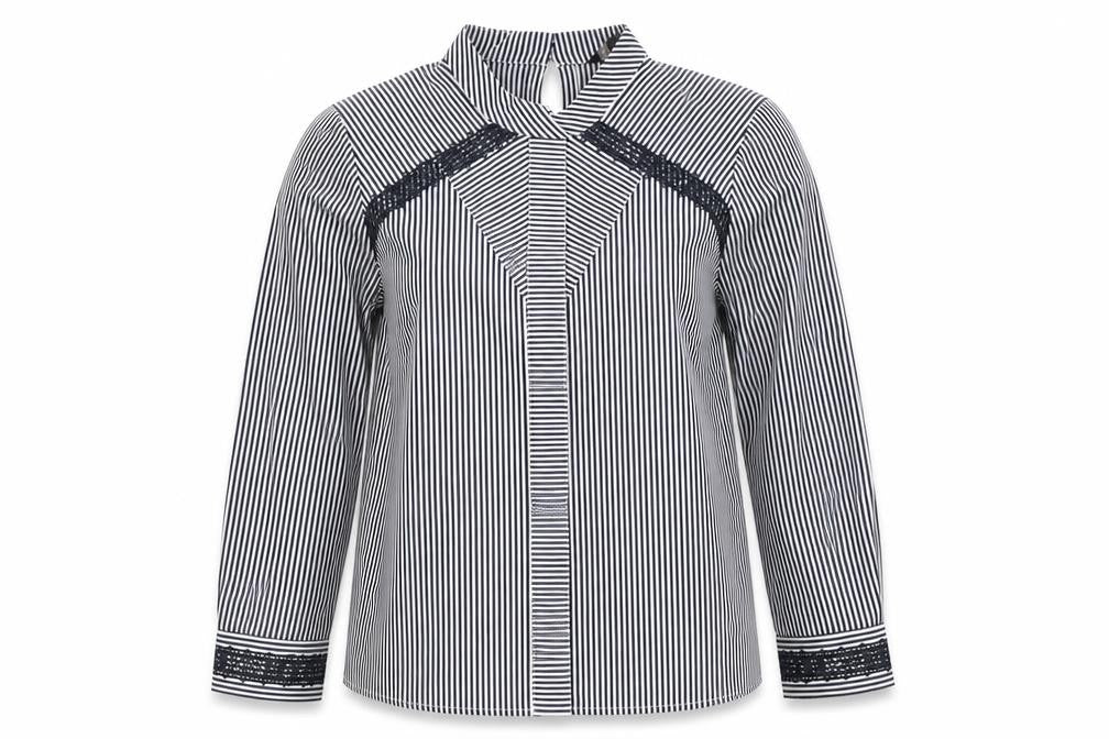 Banana Republic Women's Blue & White Striped Shirt S