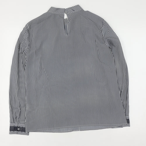 Banana Republic Women's Blue & White Striped Shirt S