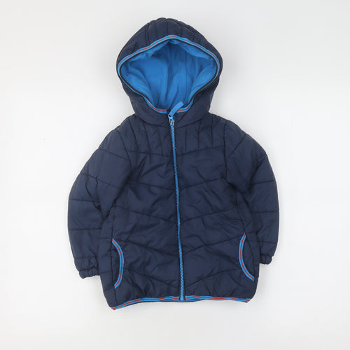 Marks and Spencer Boys Blue Puffer Jacket 3-4 Years Winter