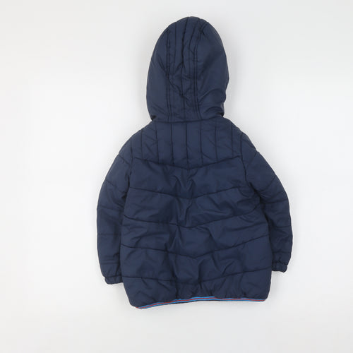 Marks and Spencer Boys Blue Puffer Jacket 3-4 Years Winter