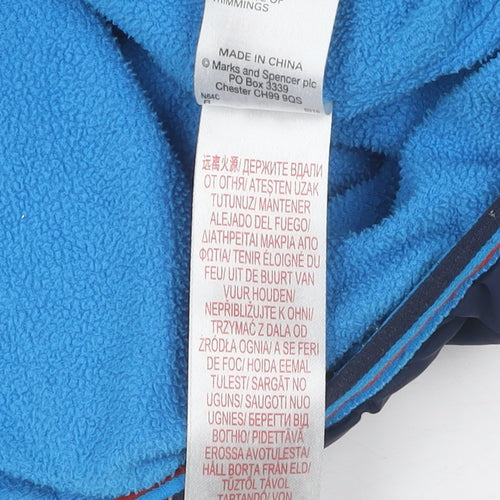 Marks and Spencer Boys Blue Puffer Jacket 3-4 Years Winter