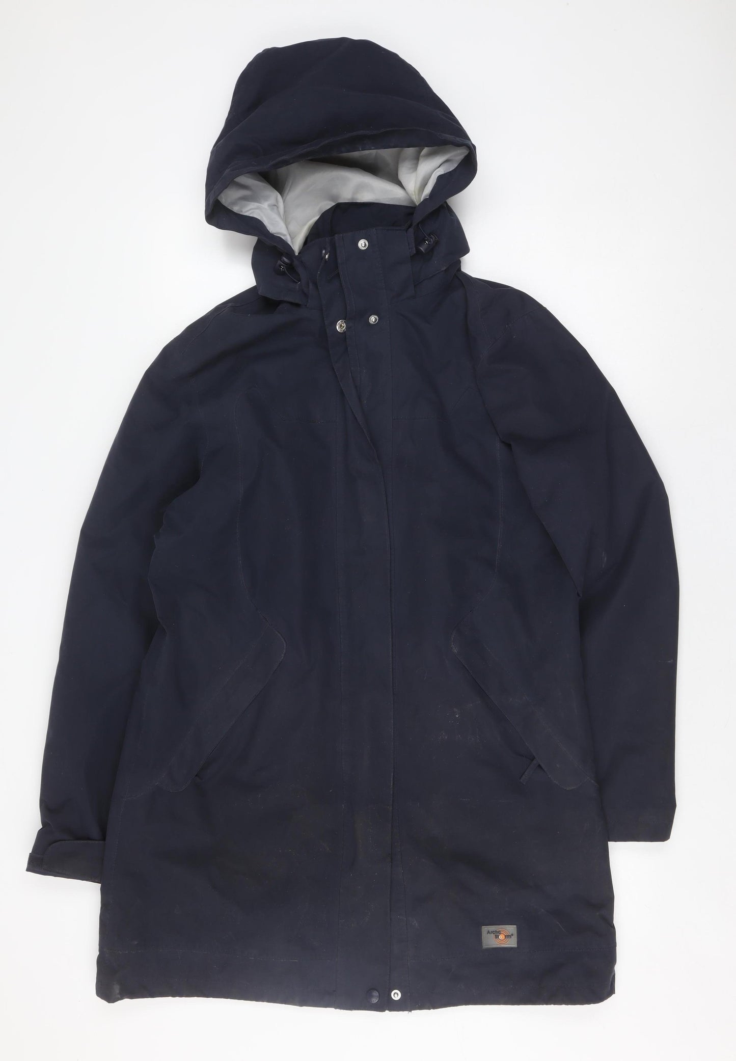 Arctic Storm Women's Blue Rain Coat Size 12, Lined, Hooded