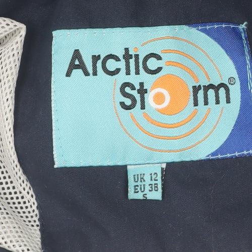 Arctic Storm Women's Blue Rain Coat Size 12, Lined, Hooded