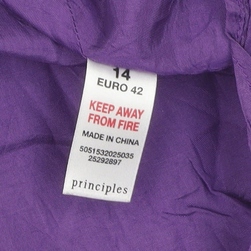 Principles Women's Purple A-Line Knee Length Dress