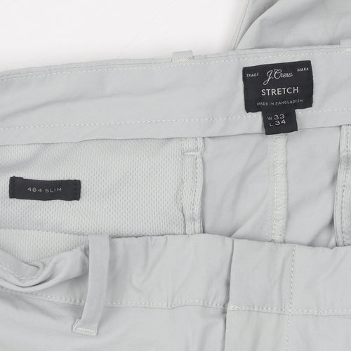 J.Crew Grey Slim Stretch Trousers Unisex Size 33