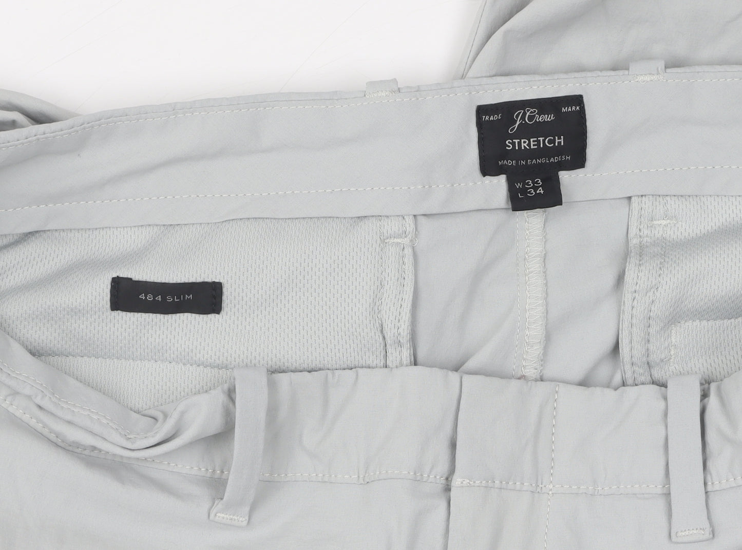 J.Crew Grey Slim Stretch Trousers Unisex Size 33