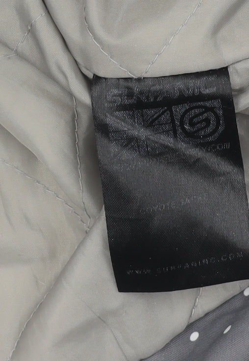 Surfanic Women's Grey Polka Dot Parka Jacket, L, Hooded, Winter