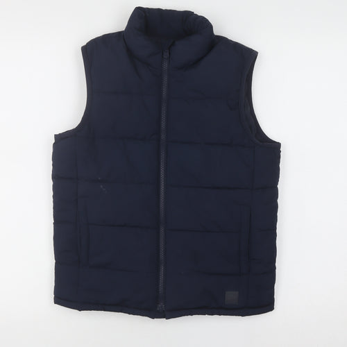Gap Boys Blue Puffer Jacket 8-9 Years Sleeveless Winter Warm