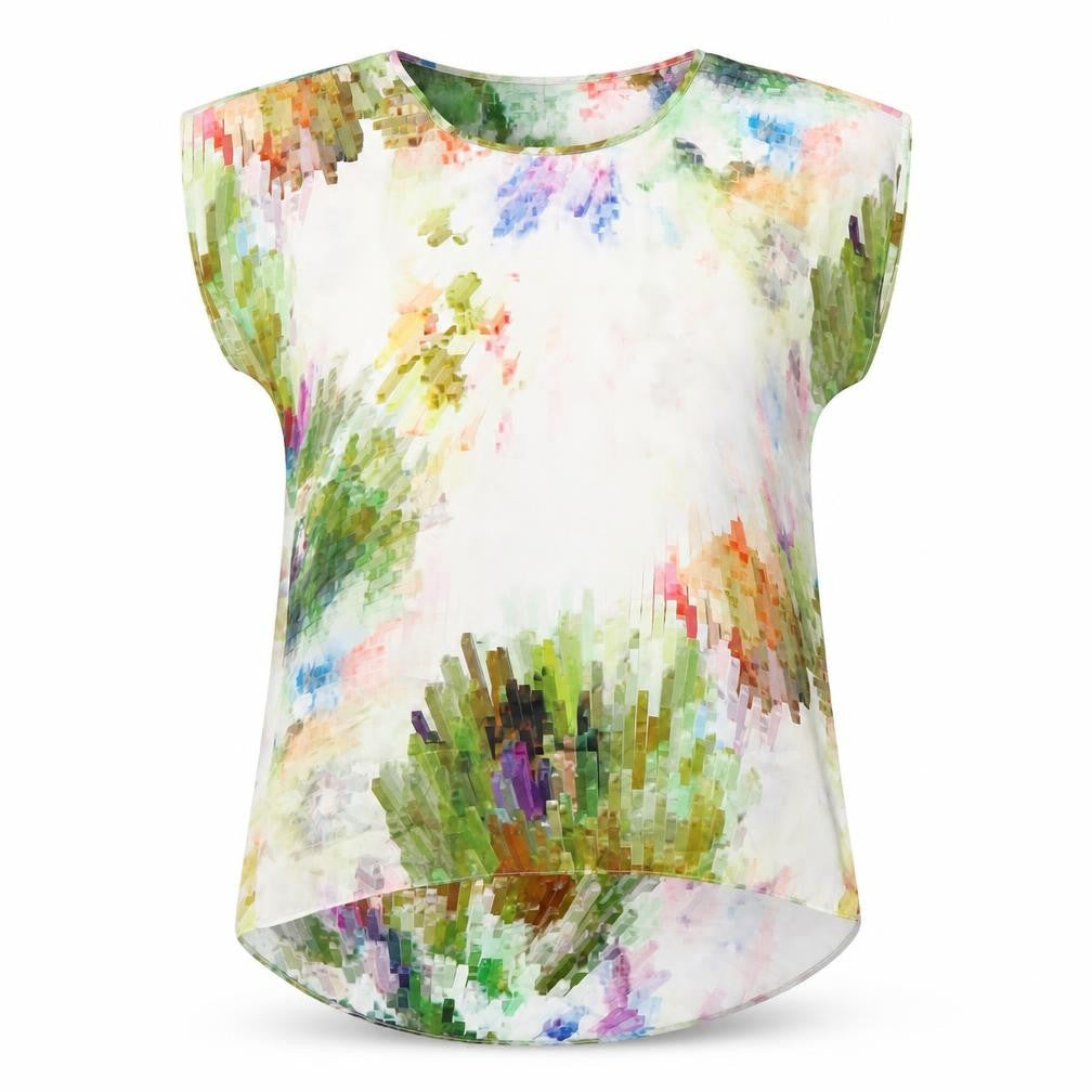 Front view of Topshop Women's Multicoloured Blouse, size 8, Tall