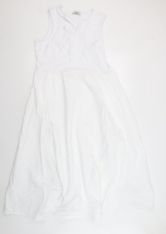 Marks and Spencer Women's White Tank Dress Size 16