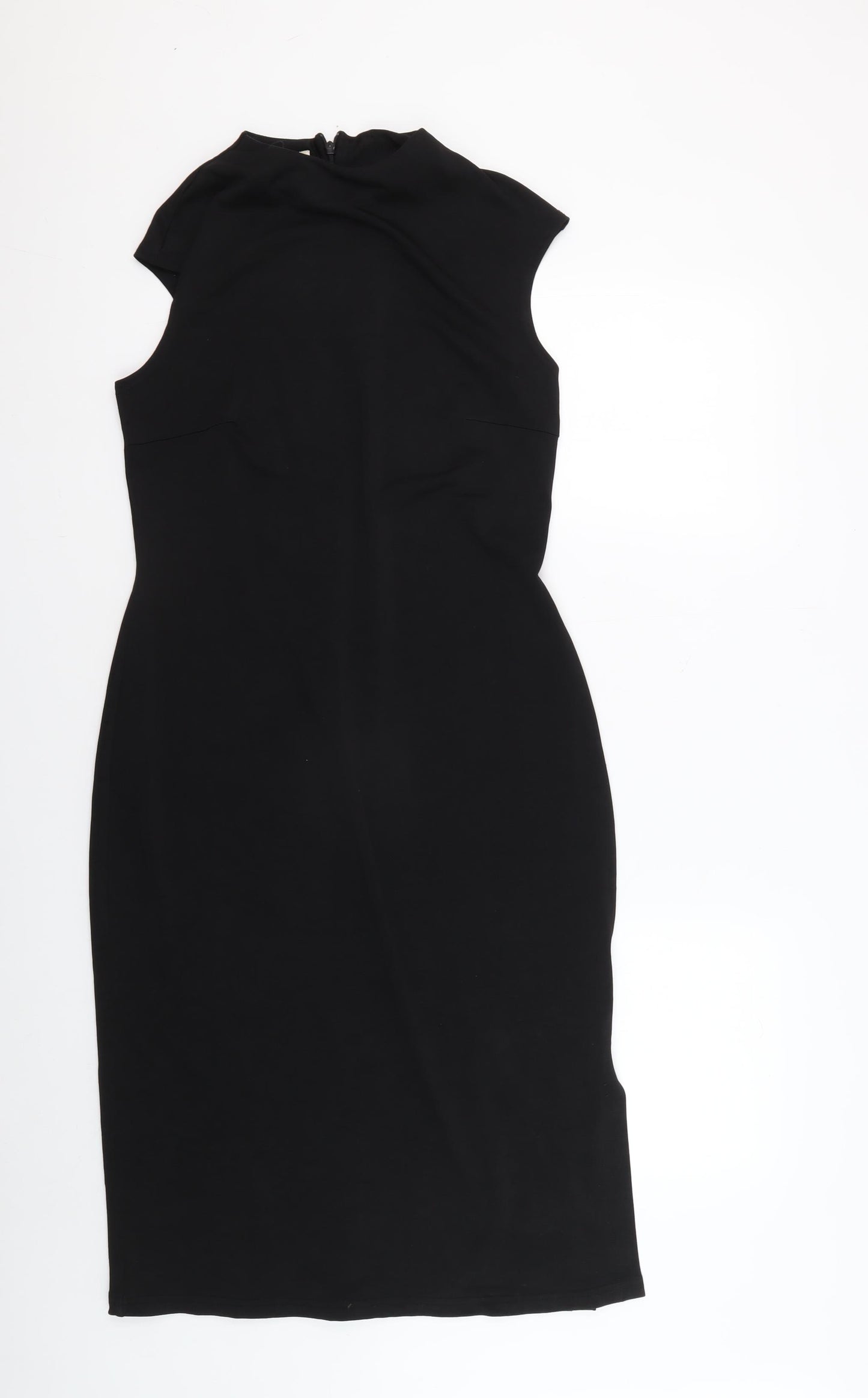 Kaliko Women's Black Sheath Dress, Size 14, High Neck