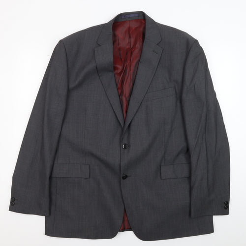 Pierre Cardin Men's Grey Suit Jacket 46 Regular