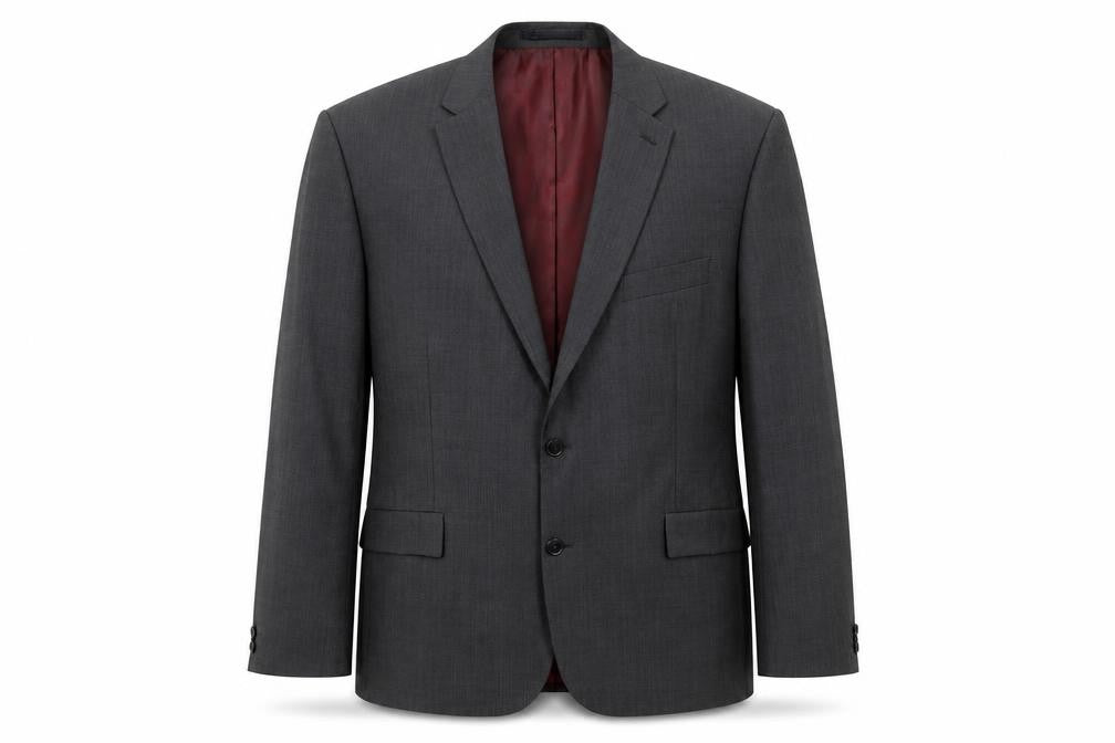 Front view of Pierre Cardin Men's Grey Suit Jacket 46 Regular