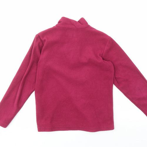 Mountain Warehouse Girls Red 9-10 Fleece Zip Sweatshirt