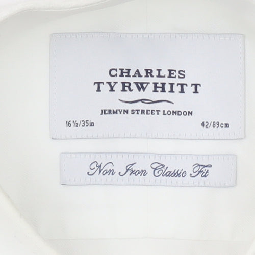 Charles Tyrwhitt Men's White Classic Dress Shirt 16.5