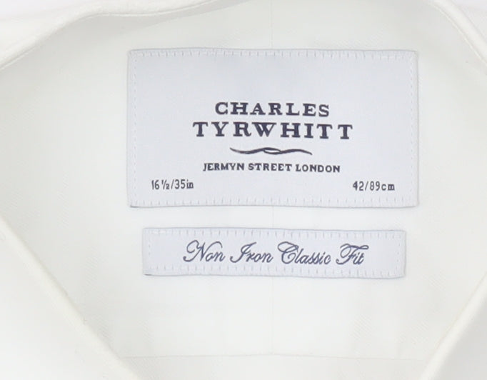 Charles Tyrwhitt Men's White Classic Dress Shirt 16.5