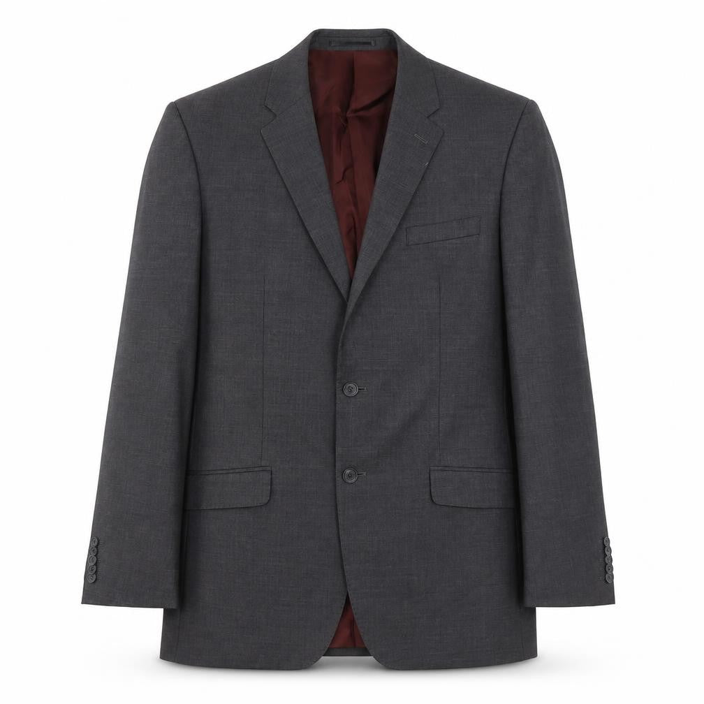 Front view of T.M. Lewin Men's Grey Blazer, size 44L, Wool Business Attire